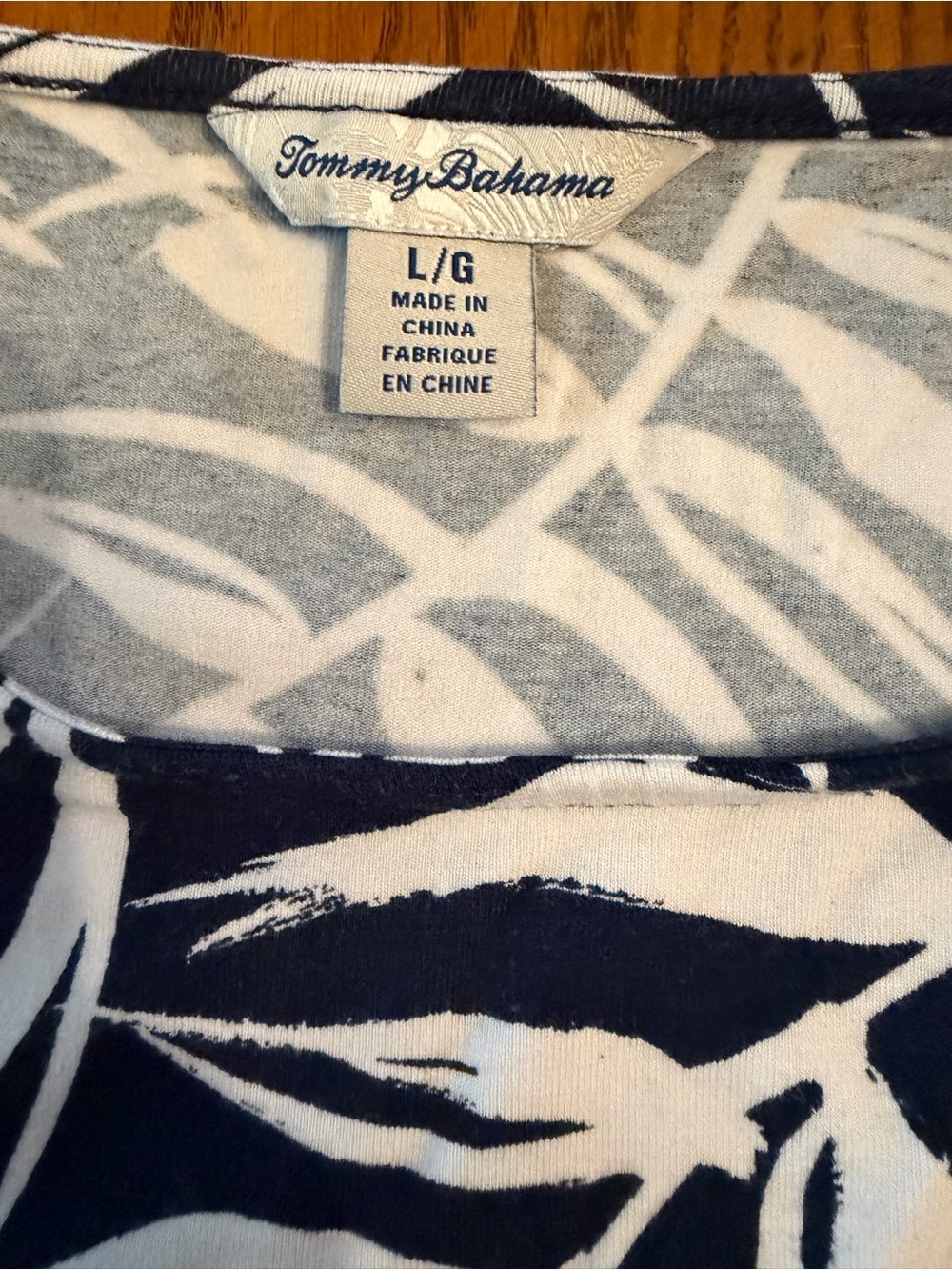 Tommy Bahama Navy and White Tropical Leaf Sleeveless Dress - Picture 7 of 7
